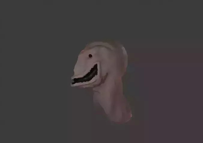 Cursed Monster Head horror creepy Free low-poly 3D model