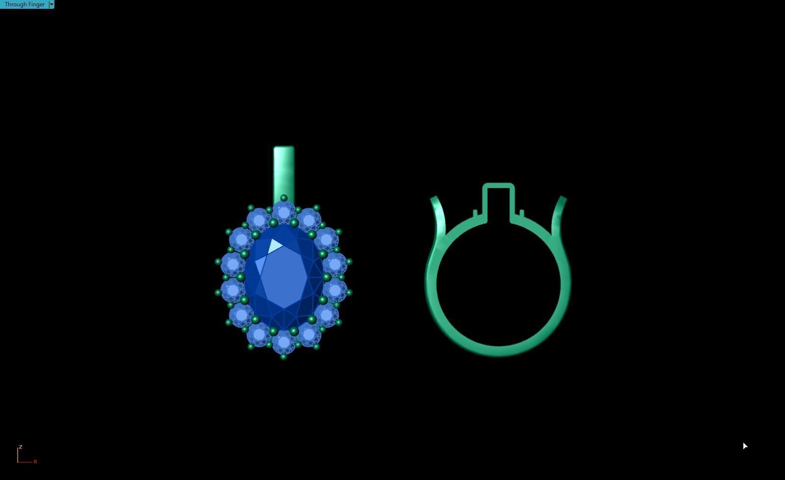 Ring Cum Pendant 3D print model_20