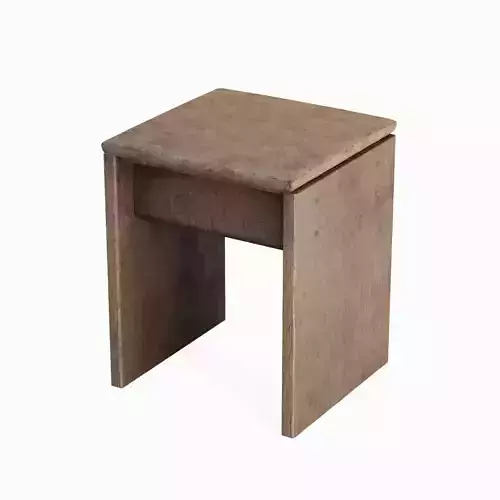 Wooden Stool A 04 Low-poly 3D model