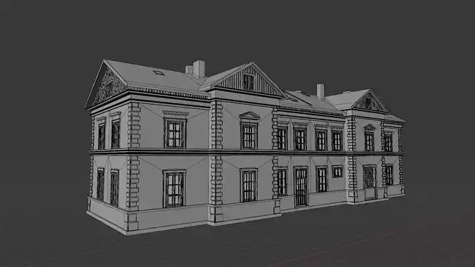 Charming czechoslovakia train station 3D print model
