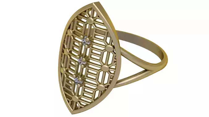 stylish gold ring  PANDANT 3D PRINTABLE MODAL 