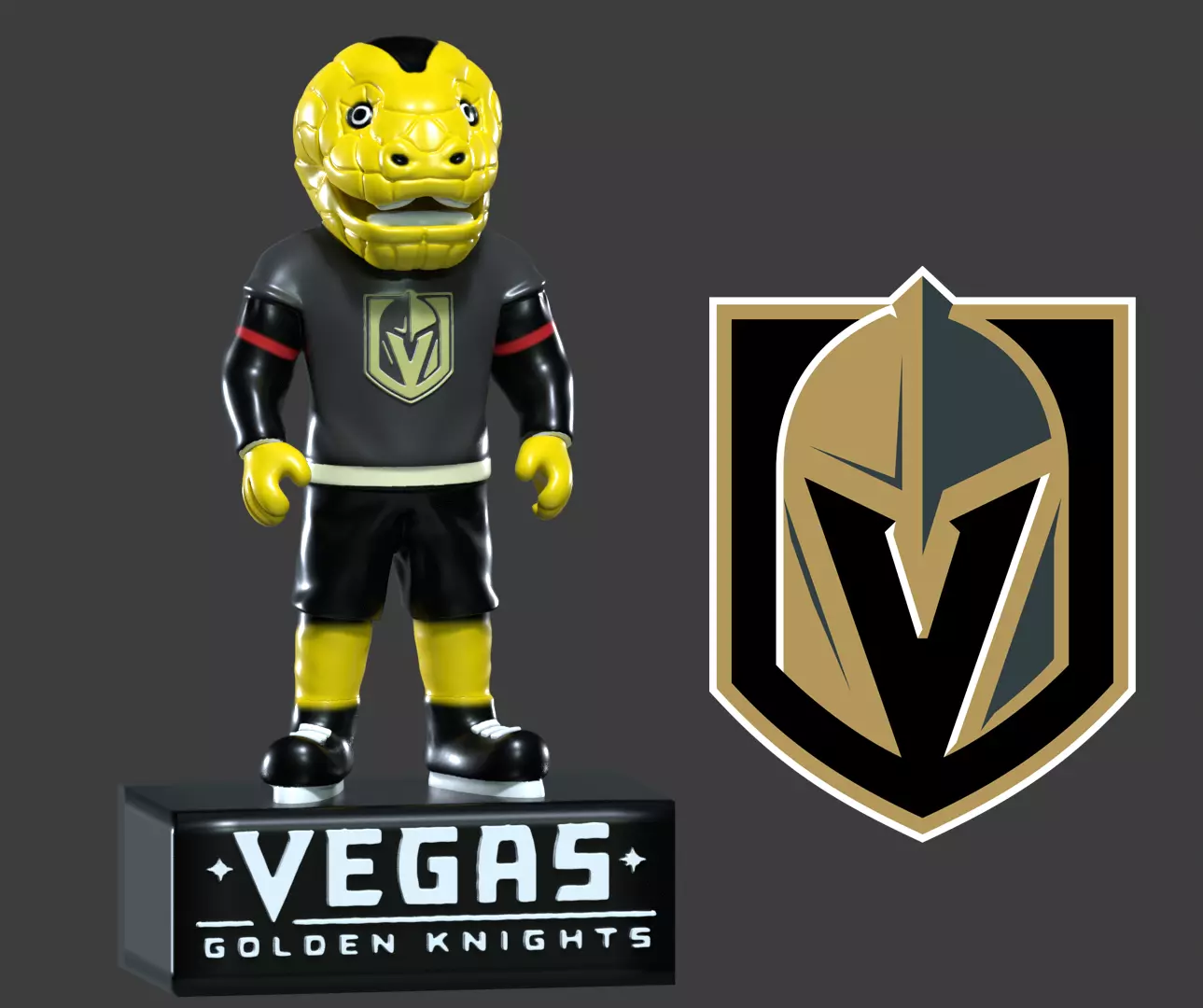 NHL - Vegas Golden Knights mascot statue - 3d print 3D print model_0