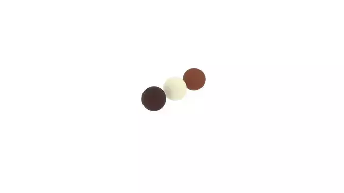 Mini Chocolate Waffle Balls 3D model