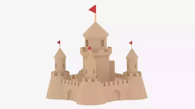 Cartoon Sand Castle