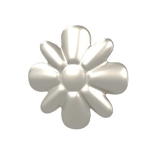 Y2K Design Element Flower v1 001 Low-poly 3D model