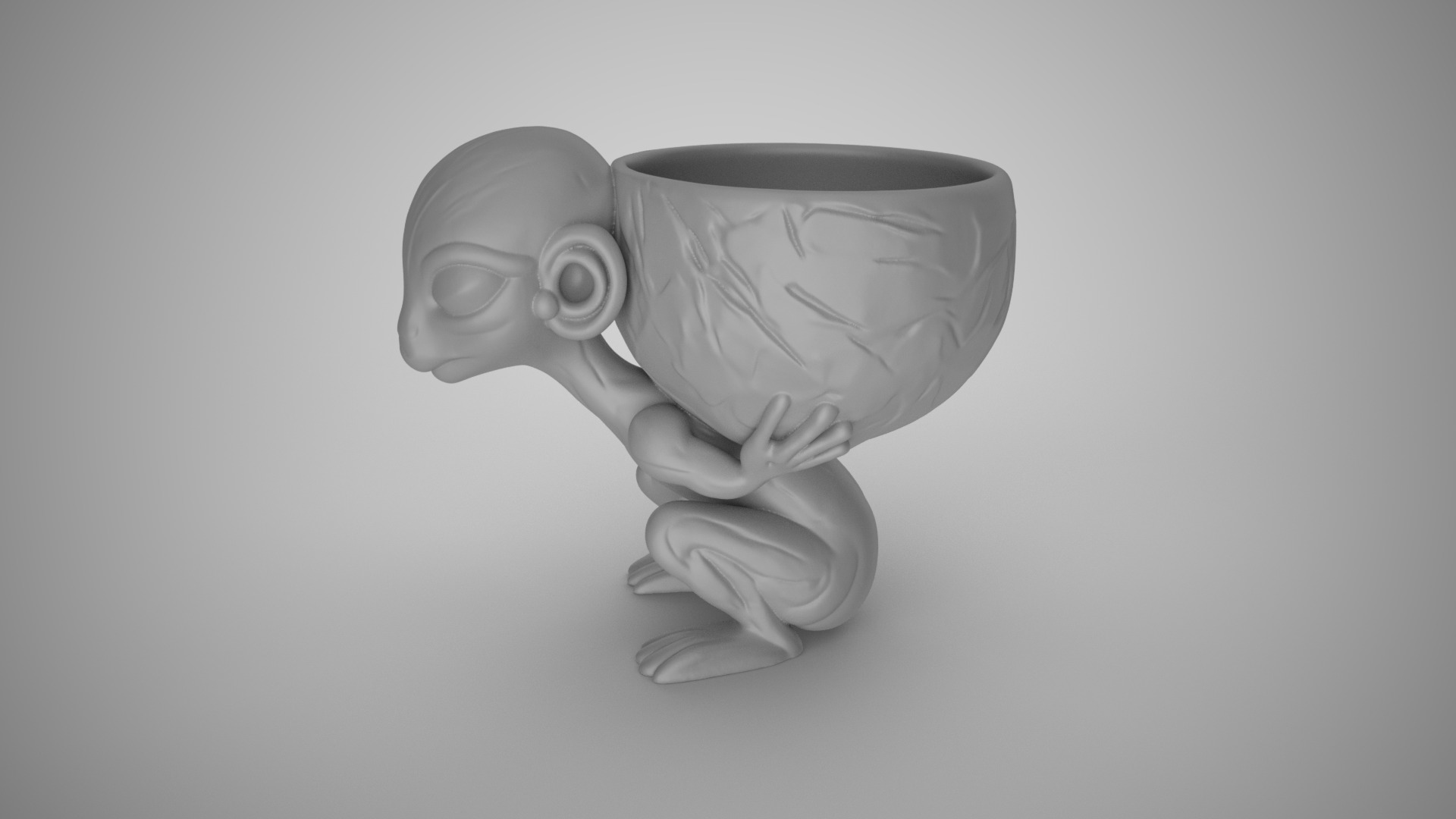 Alien Pot 3D print model_7