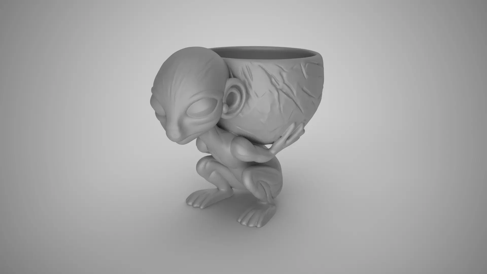 Alien Pot 3D print model_0