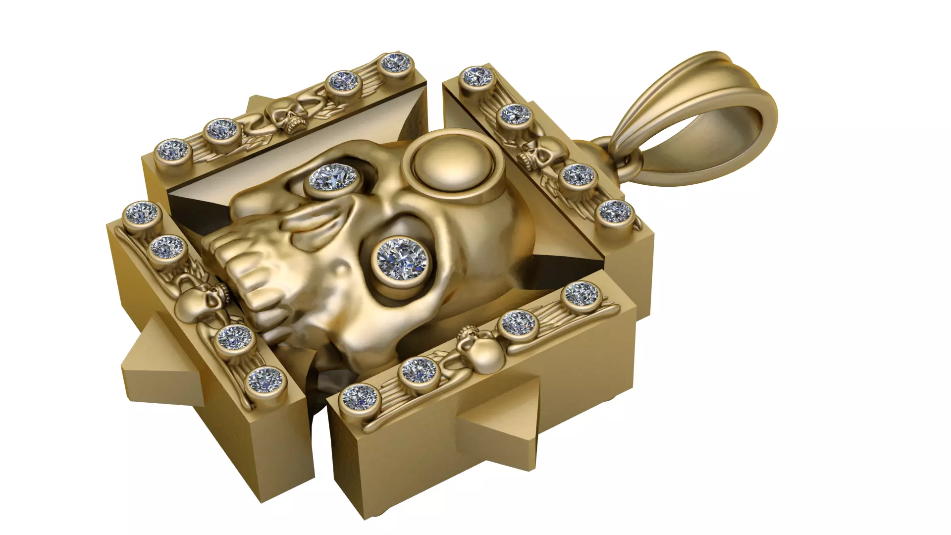 Deaths  Head   PANDANT 3D PRINTABLE MODAL  3D print model_0