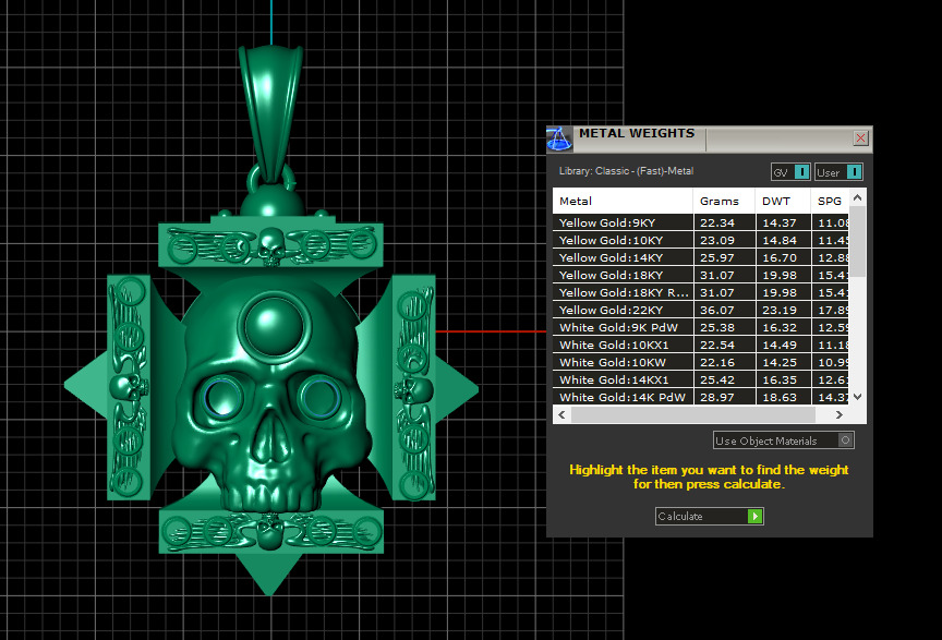 Deaths  Head   PANDANT 3D PRINTABLE MODAL  3D print model_2