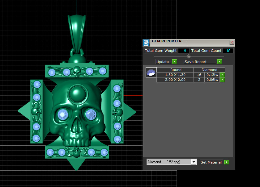 Deaths  Head   PANDANT 3D PRINTABLE MODAL  3D print model_6