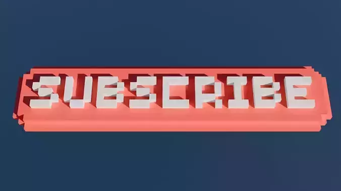 Minecraft Subscribe Button 3D model