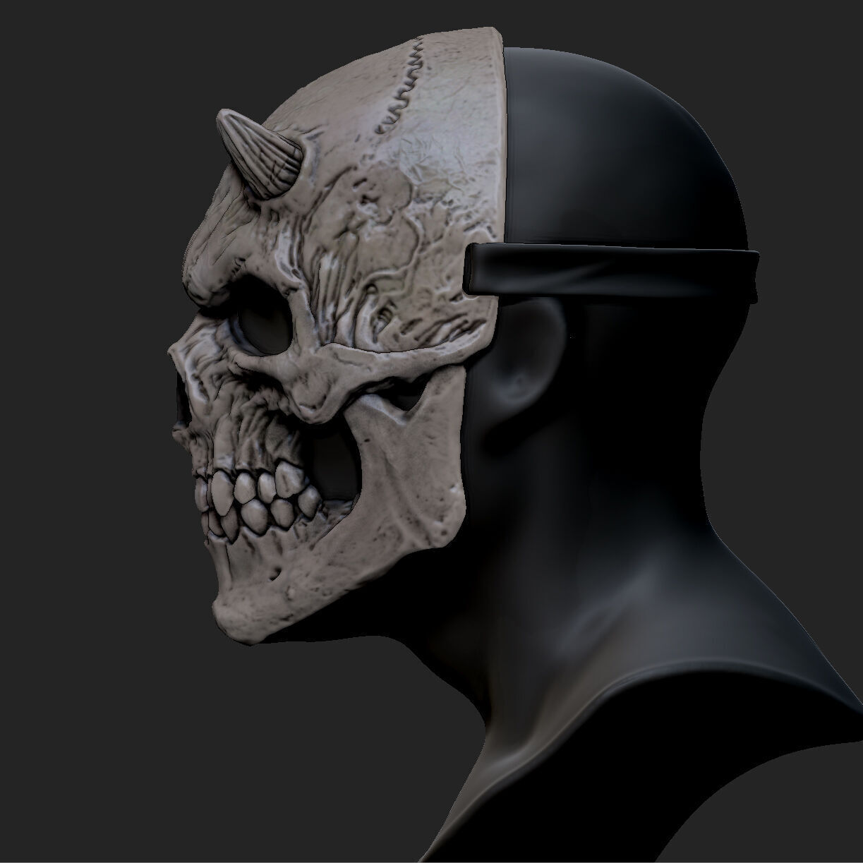 mask  skull 3D print model_2