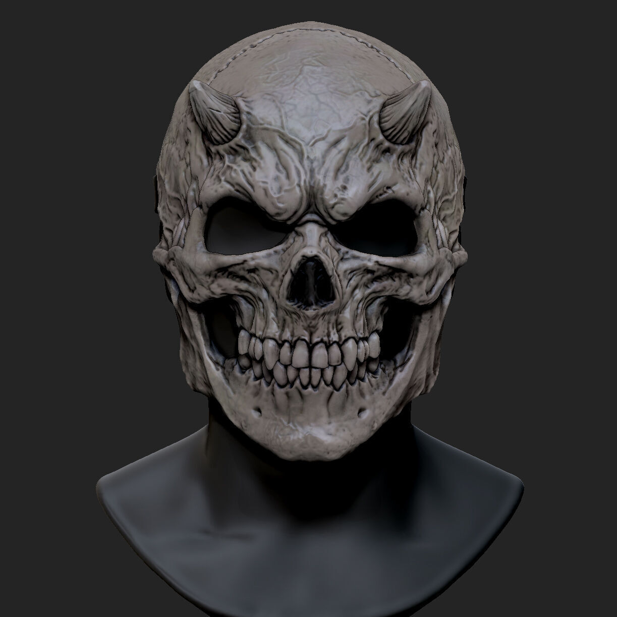 mask  skull 3D print model_1