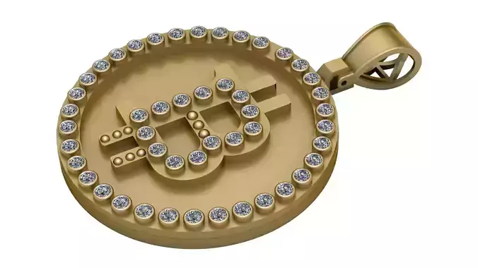STYLISH B COIN  PANDANT 3D PRINTABLE MODAL 