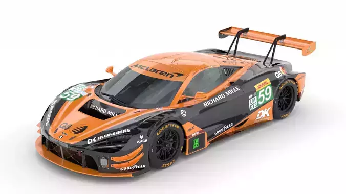 McLaren 720S LMGT3 EVO 2025 WEC 3D model