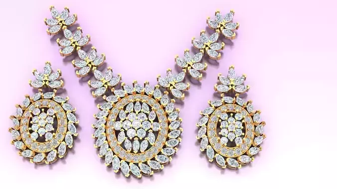 Diamond Locket Set sku0001