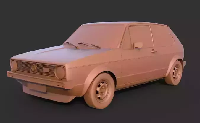 Volkswagen Golf Mk1 3D print model