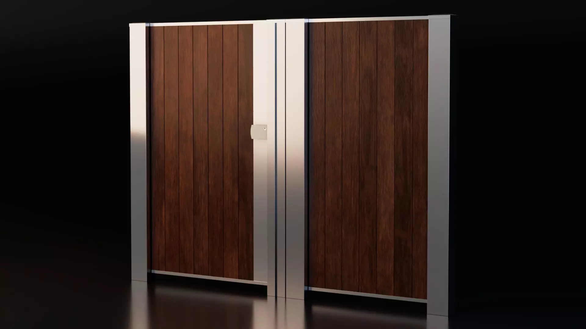 Metallic Gate 3D model_0