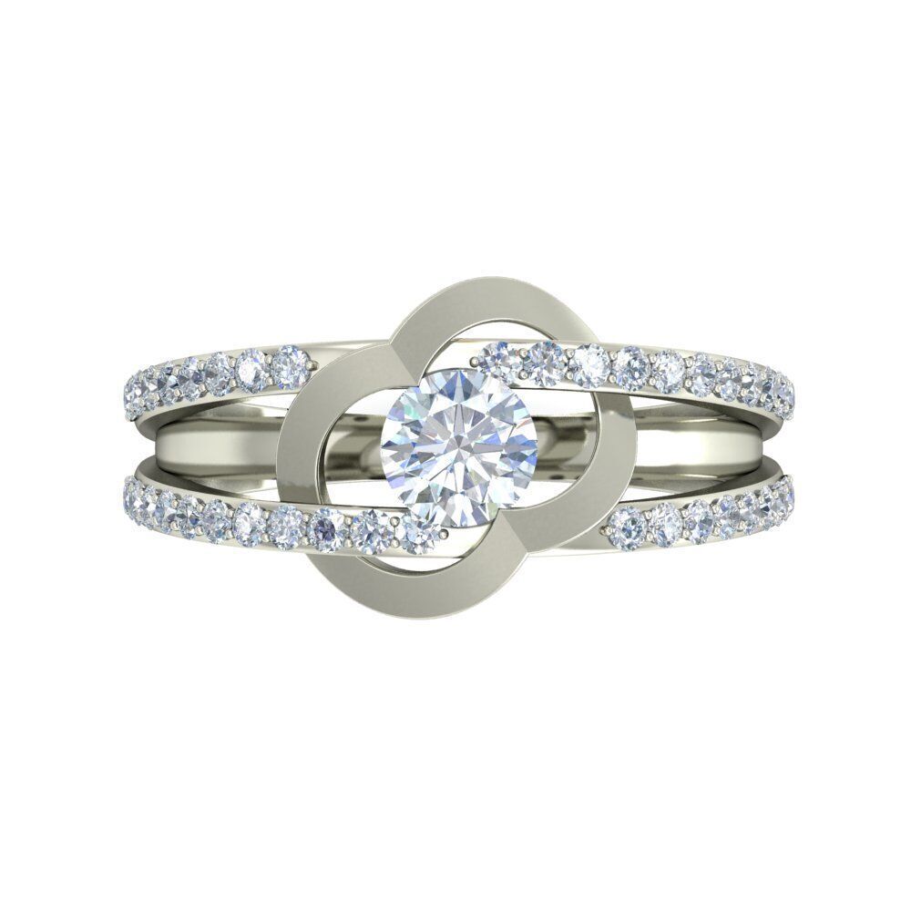 Women Ring Render 3dm STL OBJ FBX Details 3D print model_3