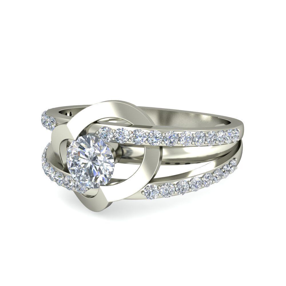 Women Ring Render 3dm STL OBJ FBX Details 3D print model_4