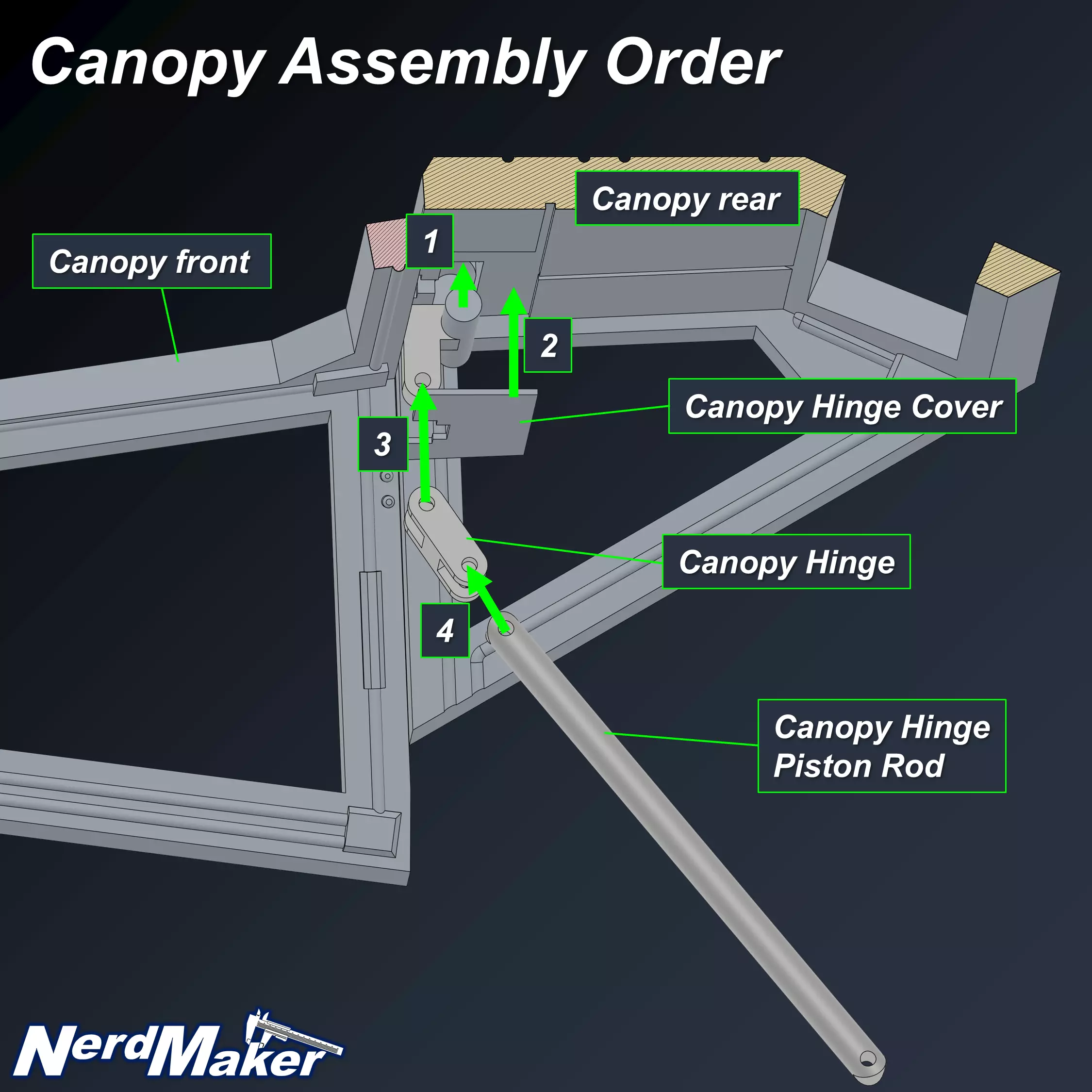 Model-X Cockpit Diorama 1-12 3D print model_13