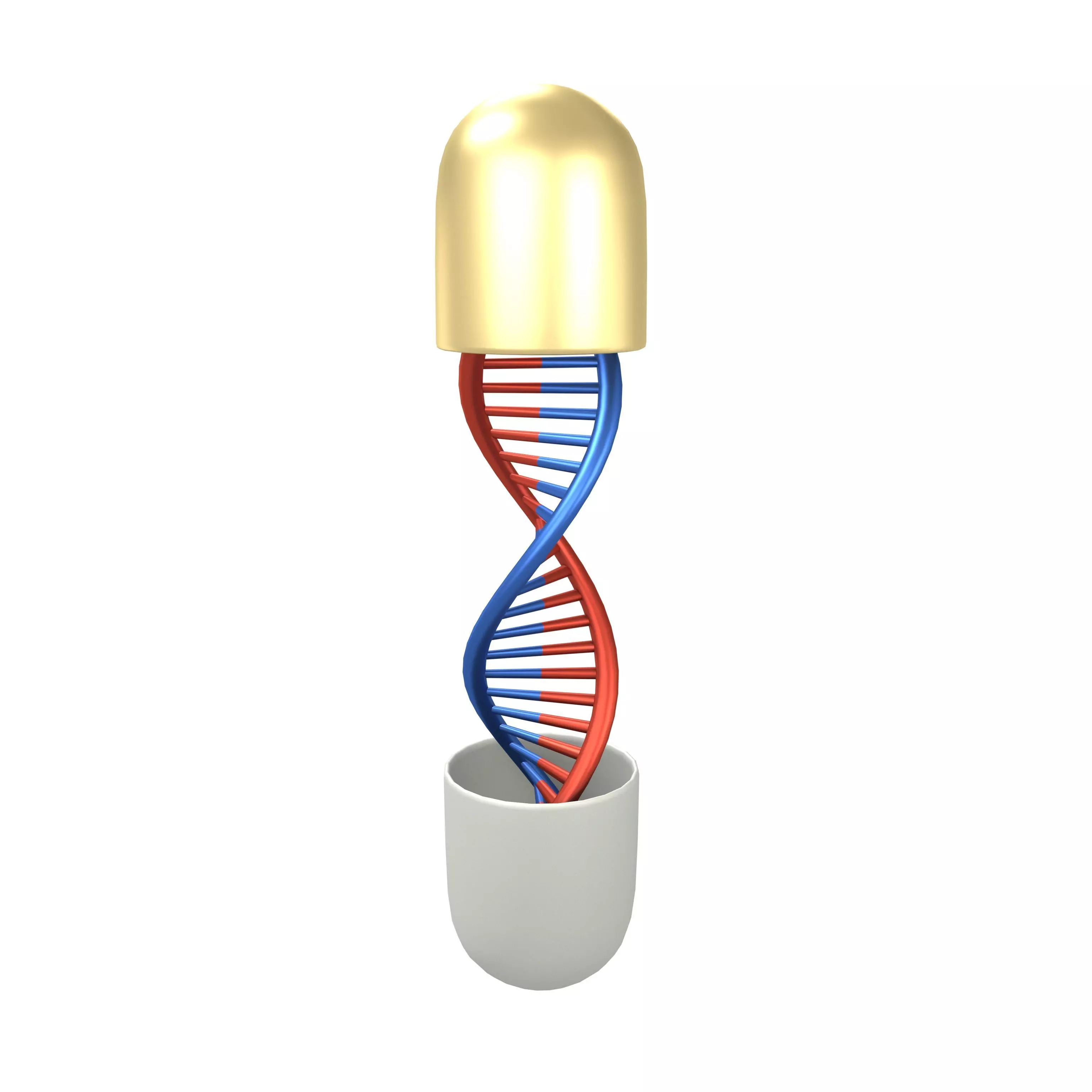 DNA Molecule Pill v1 003 Low-poly 3D model