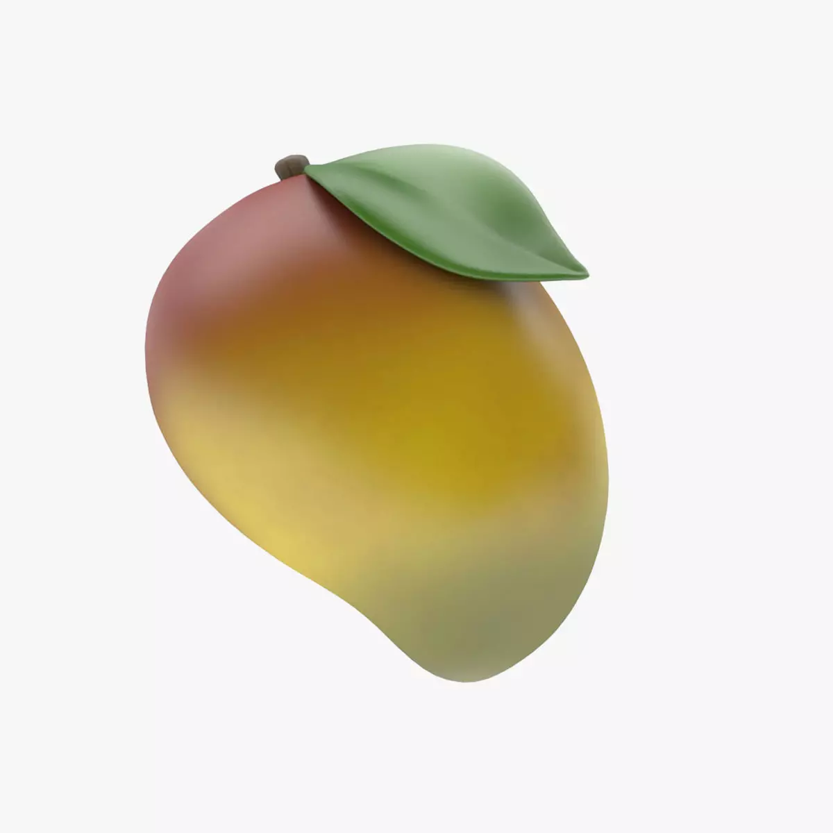 Mango icon Low-poly 3D model_0