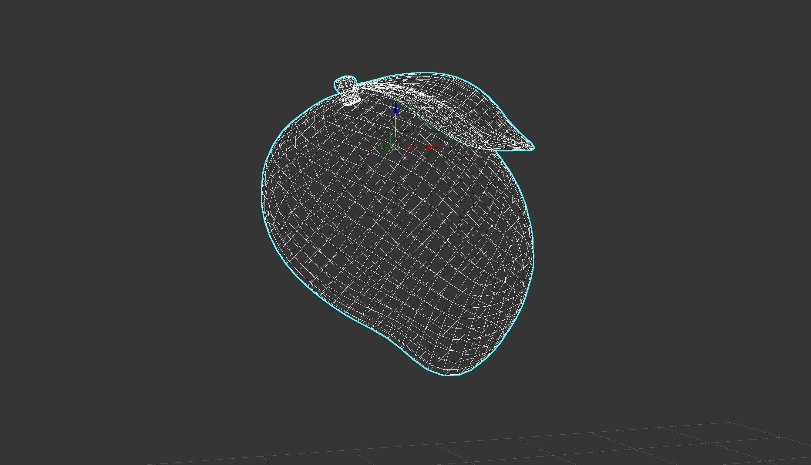 Mango icon Low-poly 3D model_8