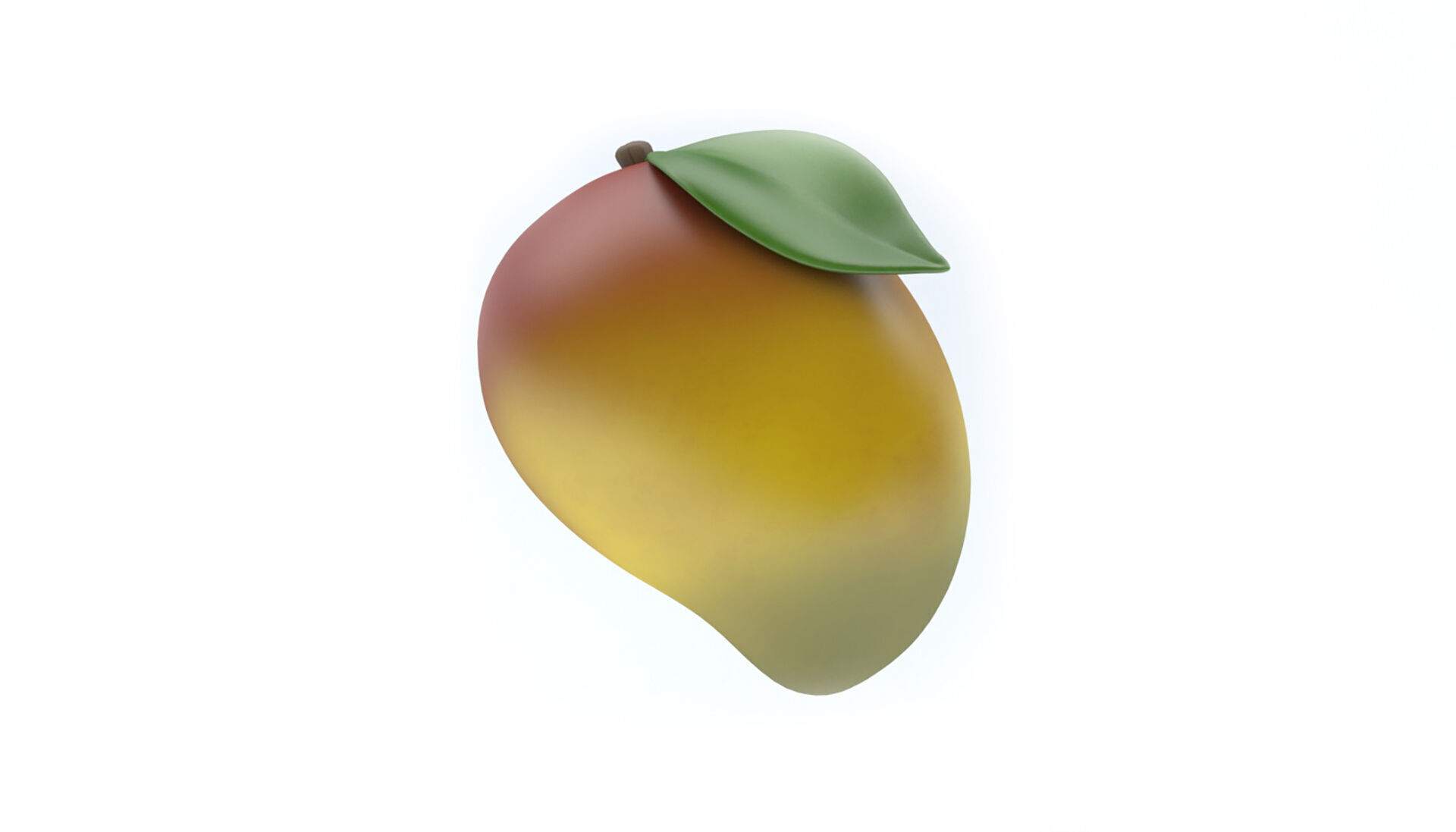 Mango icon Low-poly 3D model_1