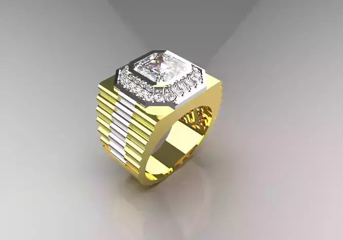 Luxury man Rolex design diamond ring model ror0001