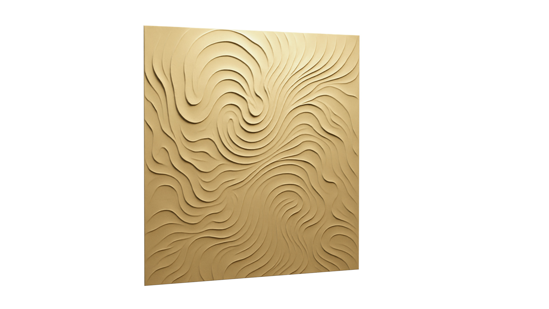 Decorative Wave Wall Panel for CNC - Flowing Modern Style 03 3D model_8