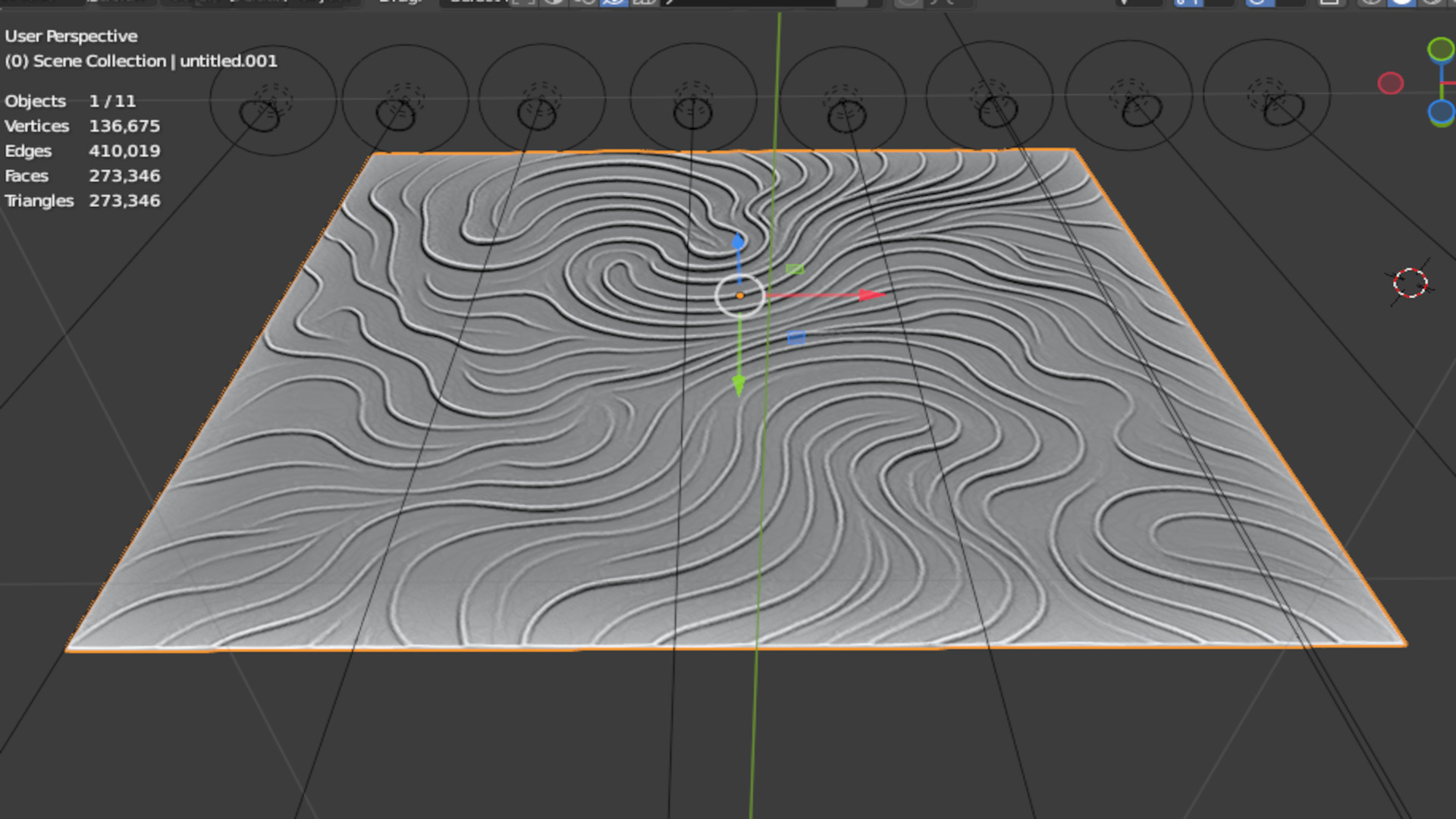 Decorative Wave Wall Panel for CNC - Flowing Modern Style 03 3D model_6