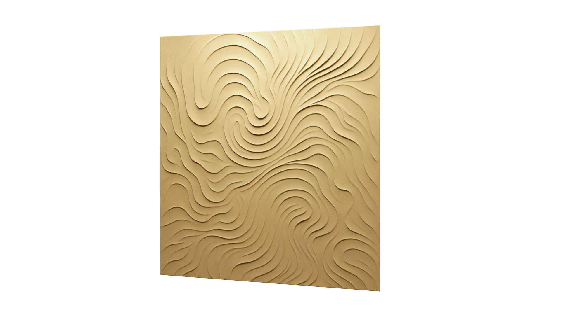 Decorative Wave Wall Panel for CNC - Flowing Modern Style 03 3D model_9
