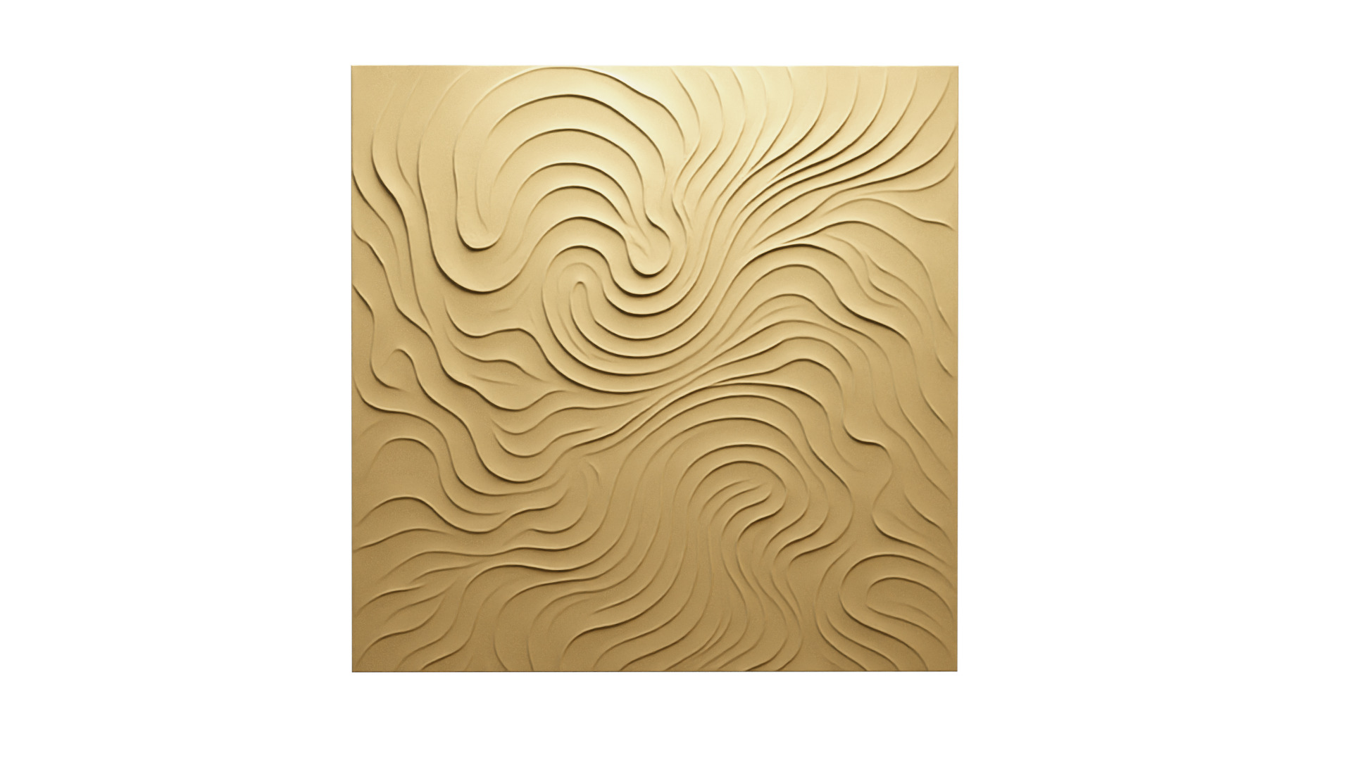 Decorative Wave Wall Panel for CNC - Flowing Modern Style 03 3D model_7