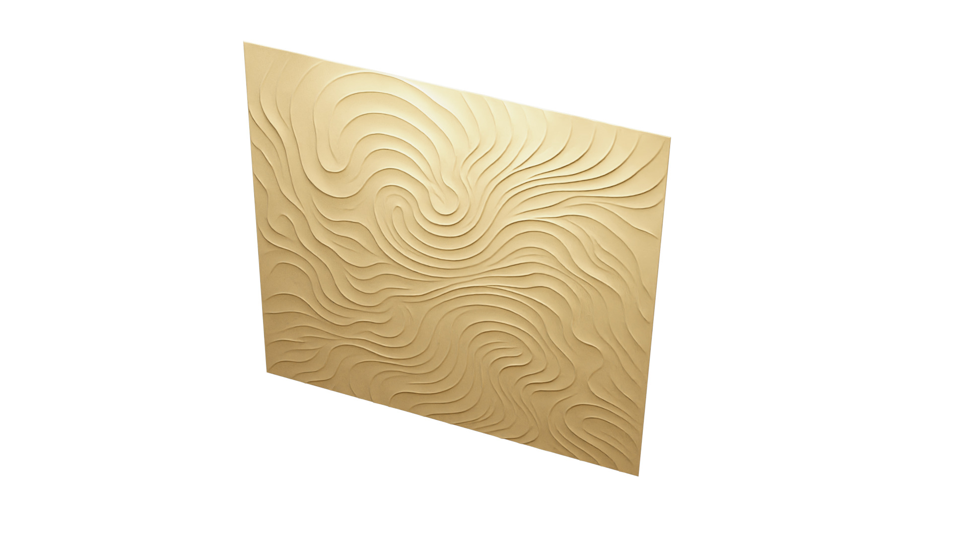 Decorative Wave Wall Panel for CNC - Flowing Modern Style 03 3D model_11