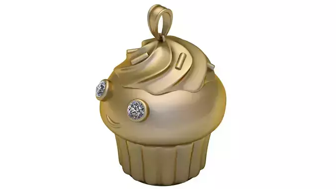 Cupcake  PANDANT 3D PRINTABLE MODAL  3D print model
