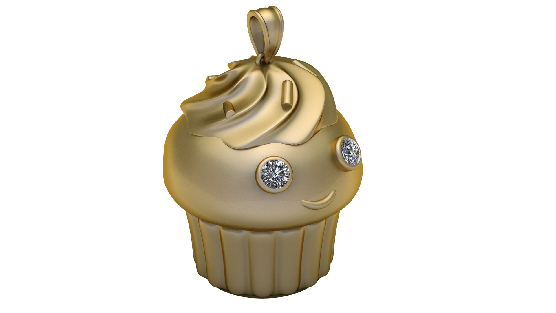 Cupcake  PANDANT 3D PRINTABLE MODAL  3D print model_3