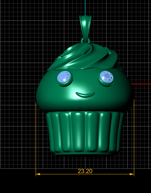 Cupcake  PANDANT 3D PRINTABLE MODAL  3D print model_5