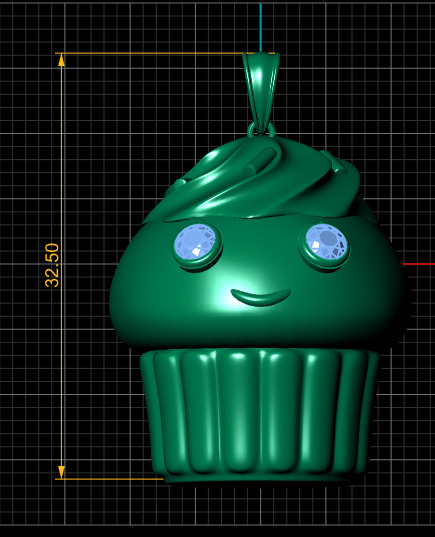 Cupcake  PANDANT 3D PRINTABLE MODAL  3D print model_4