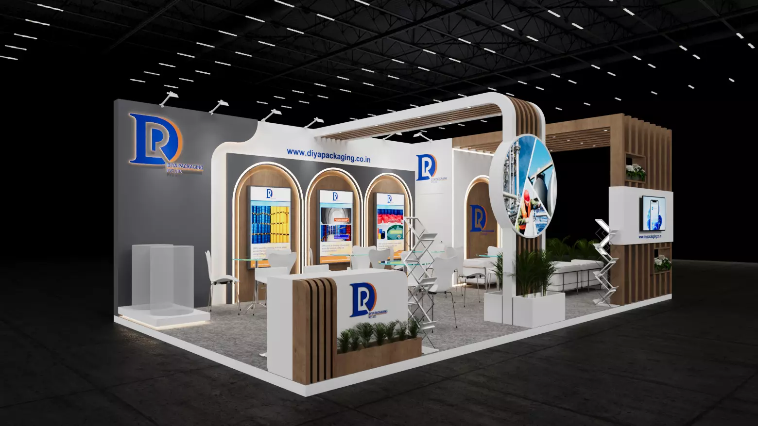 Exhibition Stand 9x5 3Sides D5V1 3D model 3D model_0