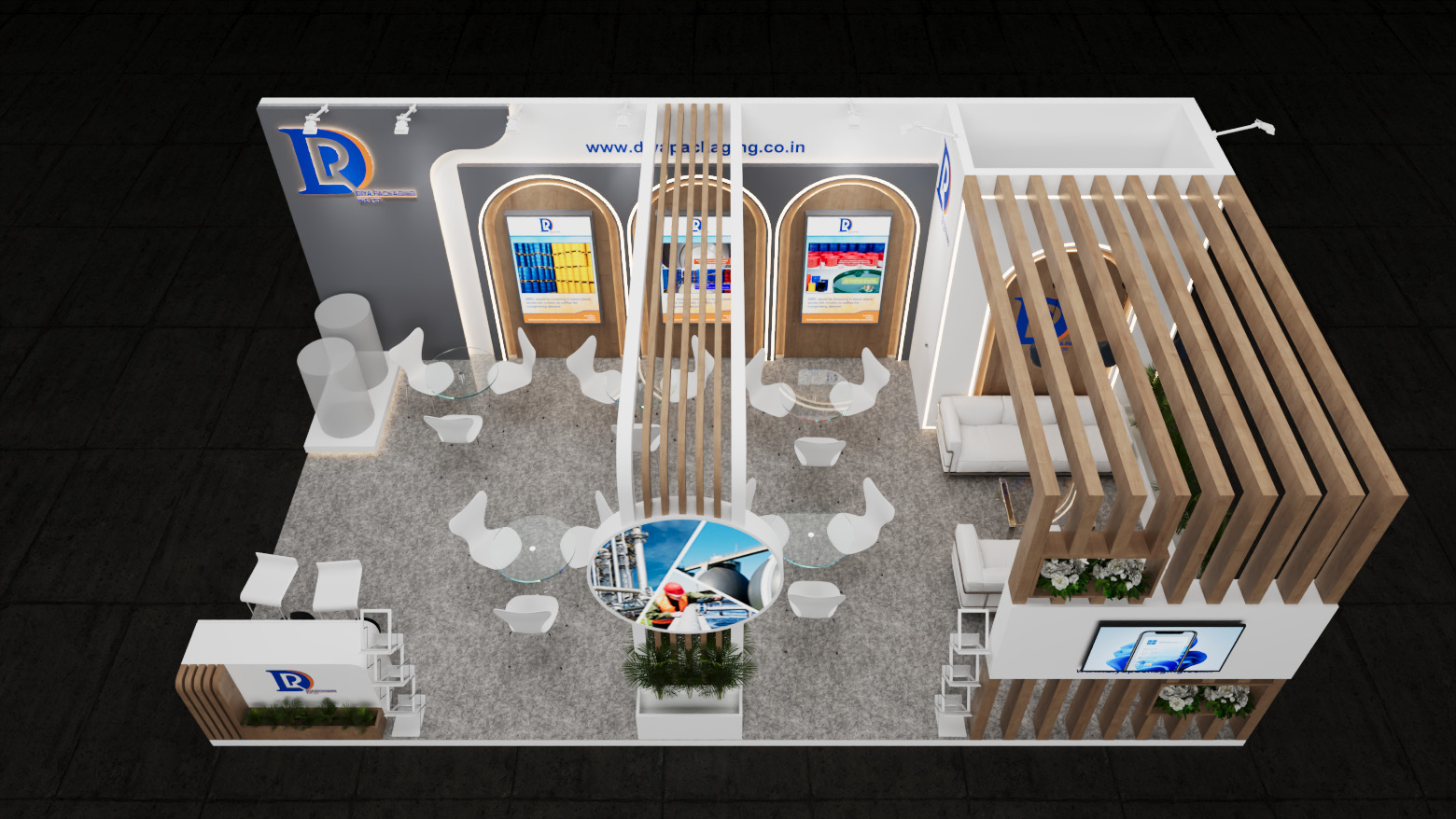 Exhibition Stand 9x5 3Sides D5V1 3D model 3D model_3