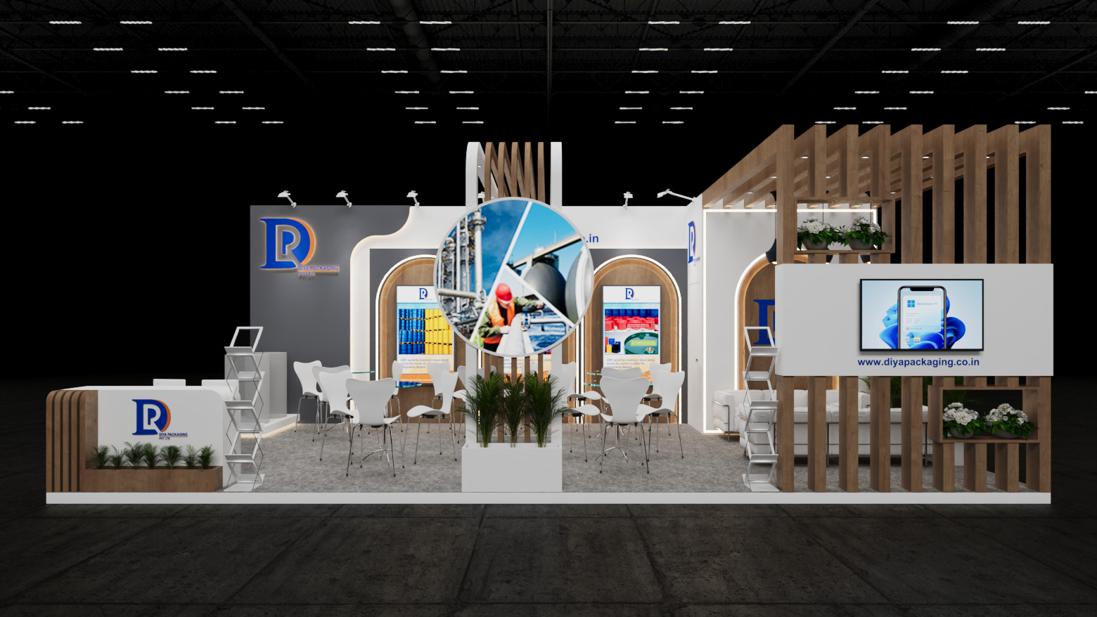 Exhibition Stand 9x5 3Sides D5V1 3D model 3D model_1