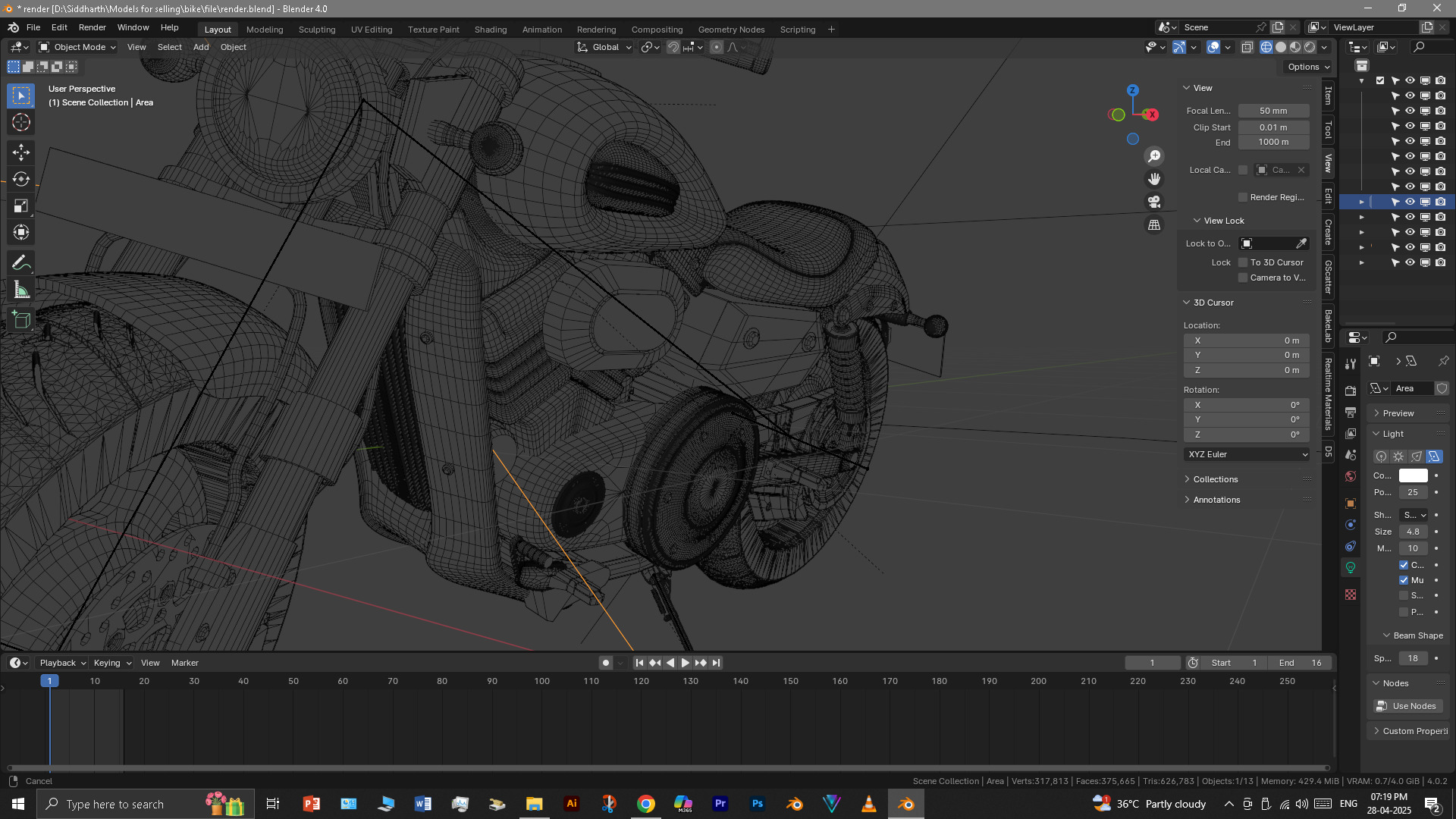 Cruiser Bike 3D model_54