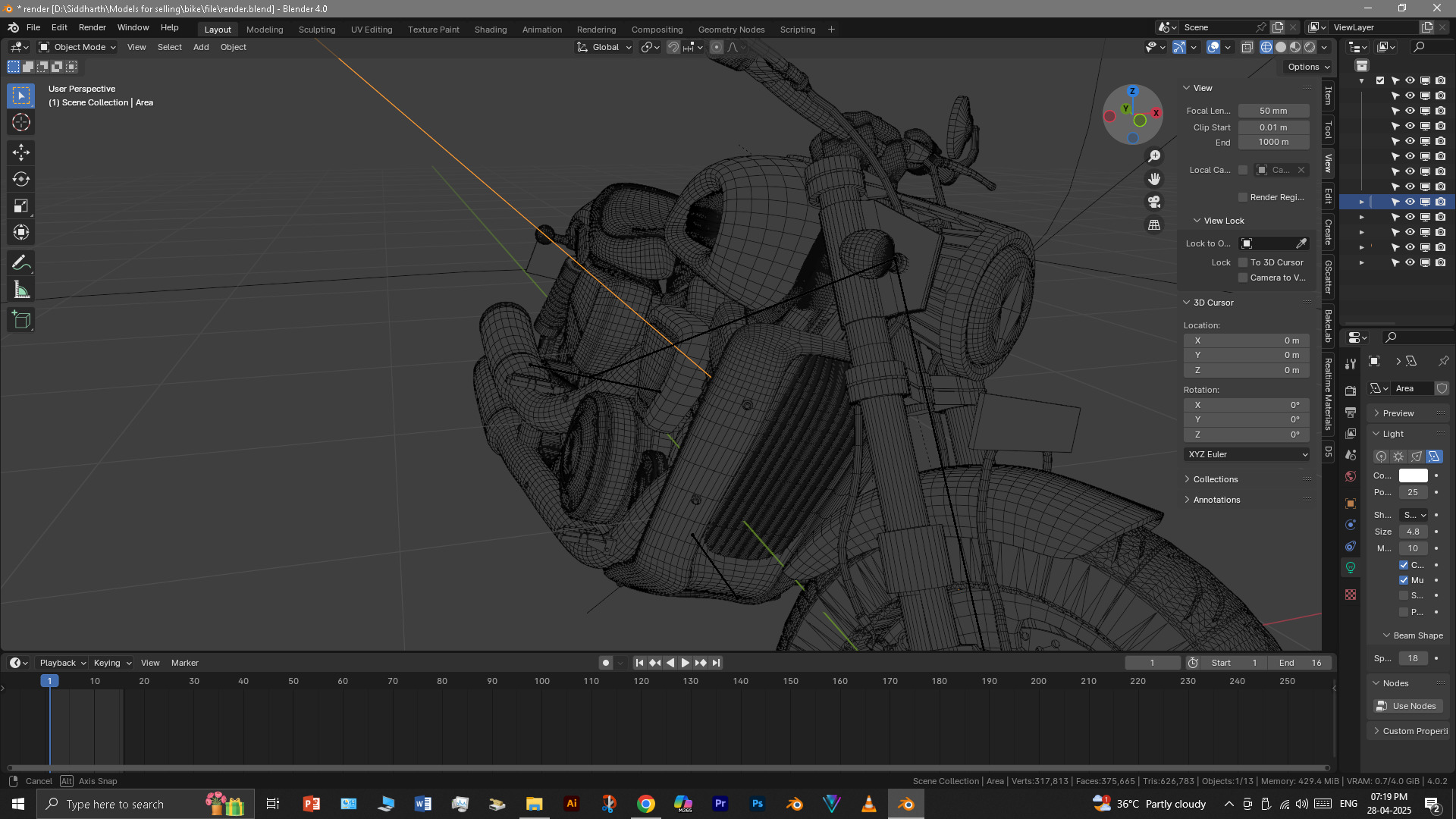 Cruiser Bike 3D model_44