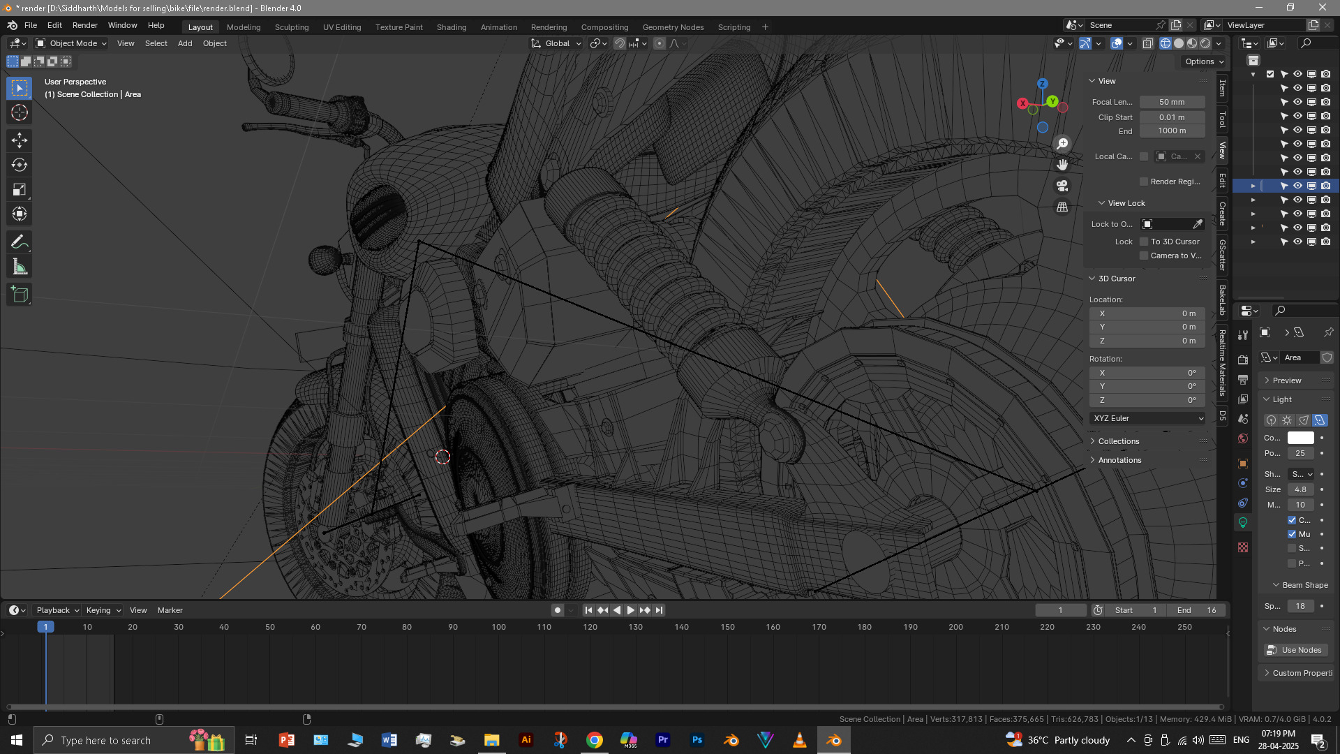Cruiser Bike 3D model_51