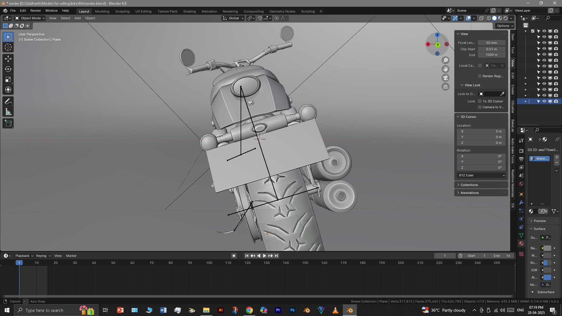 Cruiser Bike 3D model_40