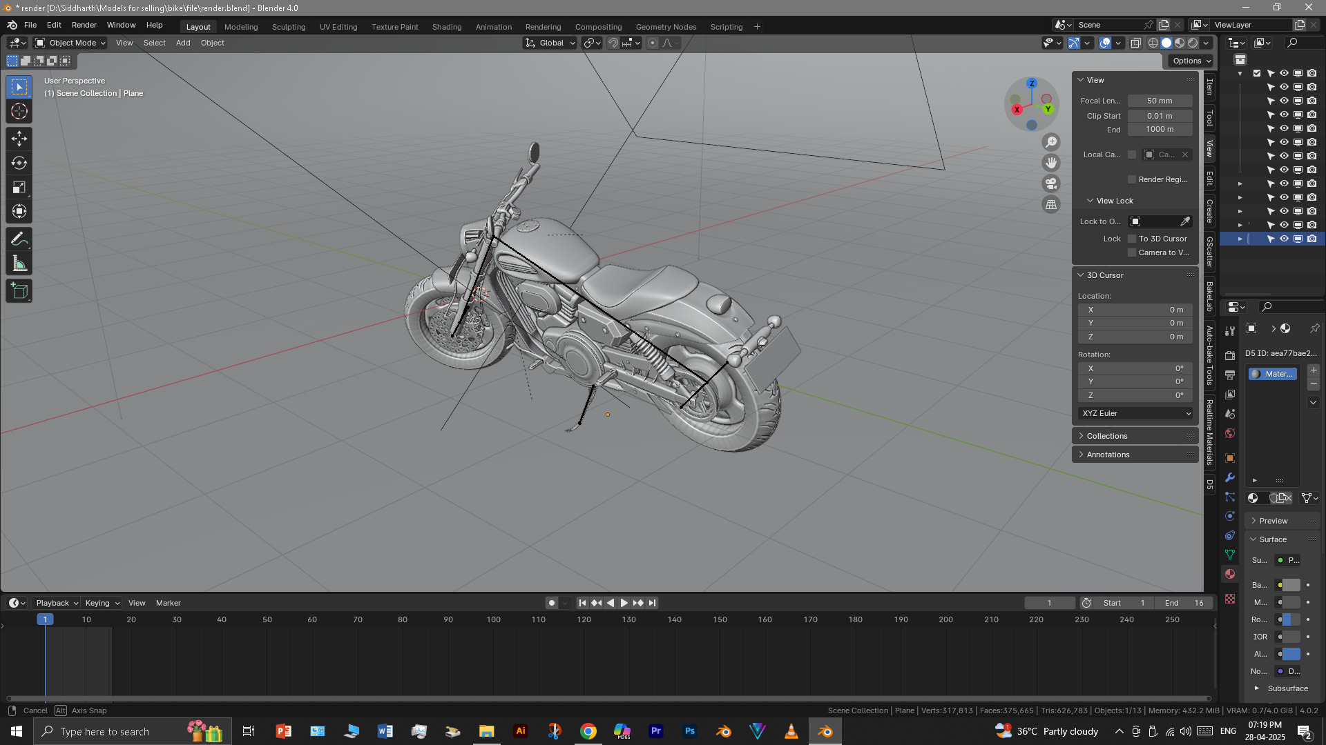 Cruiser Bike 3D model_27