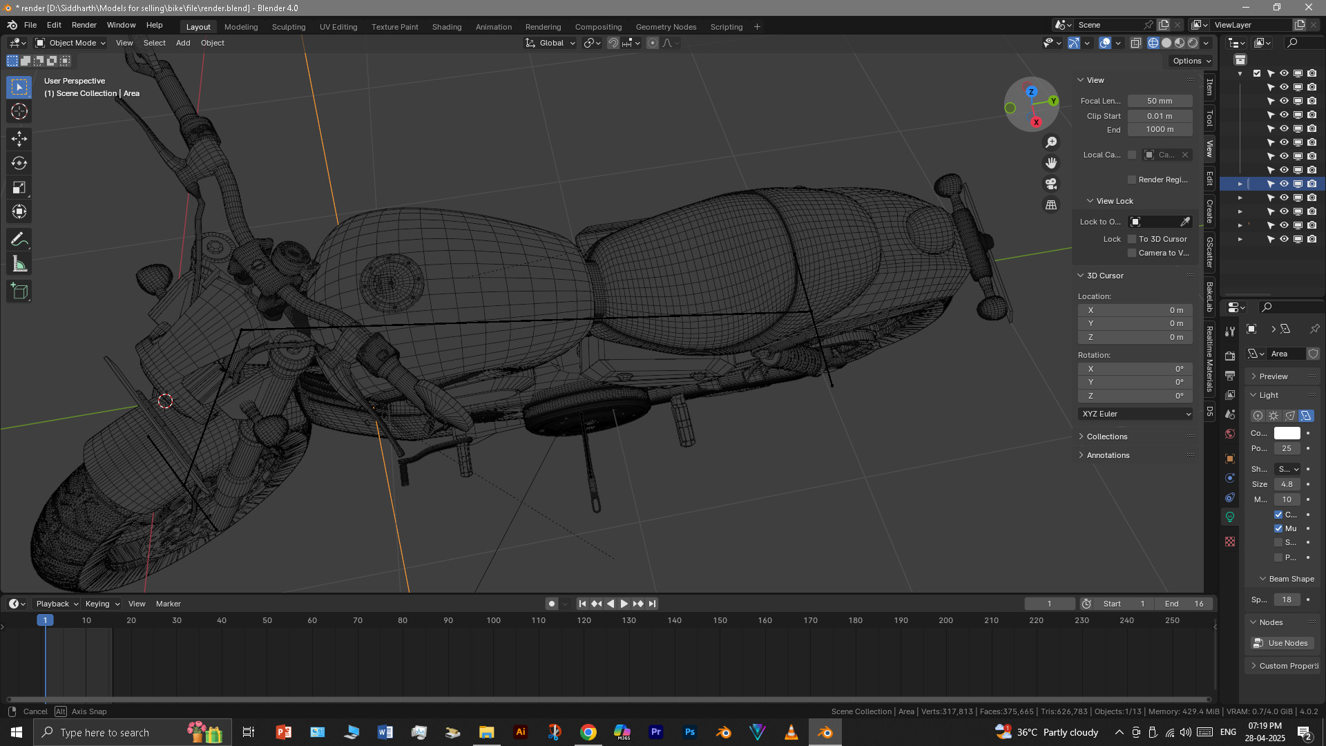 Cruiser Bike 3D model_49