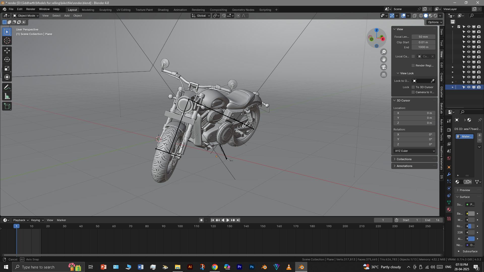 Cruiser Bike 3D model_20