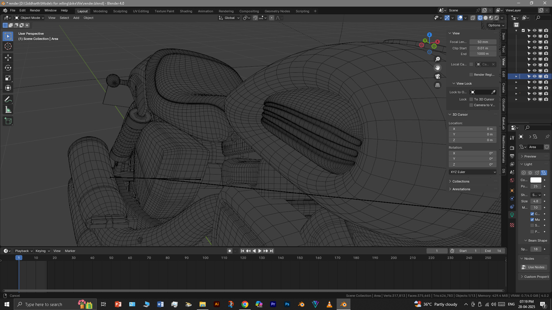 Cruiser Bike 3D model_56